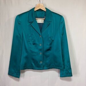 Very Stunning Dana Buchman Teal Event/Party/Office Blazer